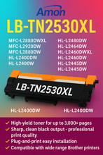 Load image into Gallery viewer, Brother TN2530XL High-Yield Black Toner Cartridge compatible