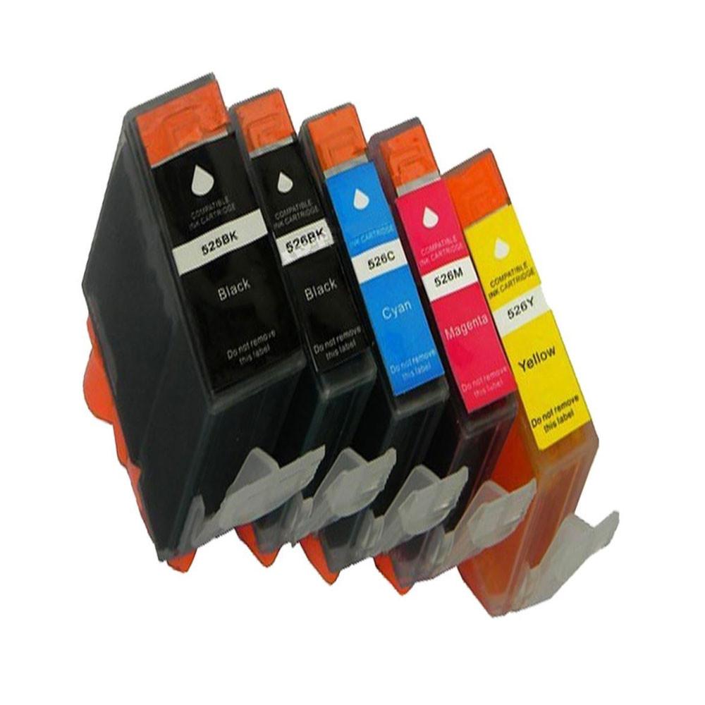 Canon PGI 525 + CLI 526 BCMY (5) compatible ink cartridges - AmazInkDirect