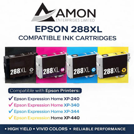 Epson 288XL Yellow Ink Cartridge Compatible for Expression Home XP-240 XP-340 XP-344 XP-440 High Yield NZ Stock