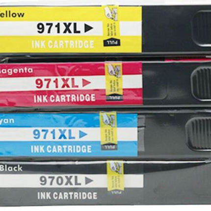 HP 970XL HP971XL Pigment Ink Cartridge Premium A+ compatible X4 Latest Chip