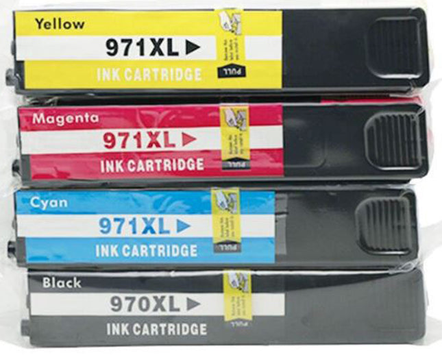 HP 970XL HP971XL Pigment Ink Cartridge Premium A+ compatible X4 Latest Chip