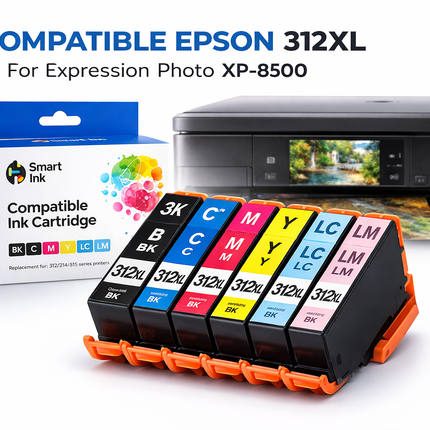 Epson XP-8500 XP-8600 312XL Ink Cartridges Compatible – 6 Pack