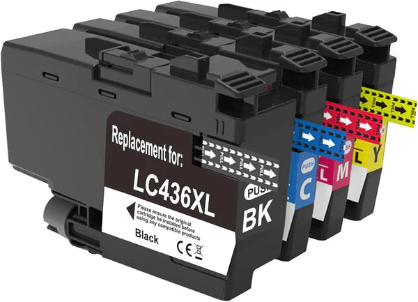 LC436XL Brother Ink Cartridges for Printers: MFC-J4440DW , MFC-J4540DW , MFC-J5955DW , MFC-J5955DW , MFC-J4340DWXL , MFC-J4540DWXL , MFC-J6555DWXL Full Set