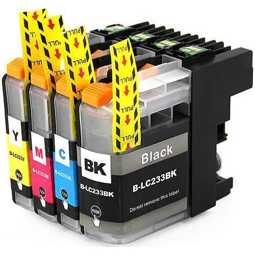 Brother LC233 / LC231 Compatible Ink Cartridges – BK/C/M/Y & Full Set
