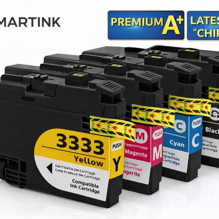 Brother LC3333 ink cartridge for MFCJ1300DW, DCPJ1100DW (BK+Y+C+M) Premium A+ X4