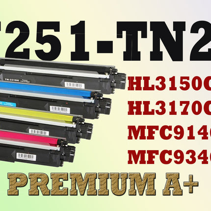 Brother Toner cartridge TN255 TN251 2Bk+M+C+Y Compatible