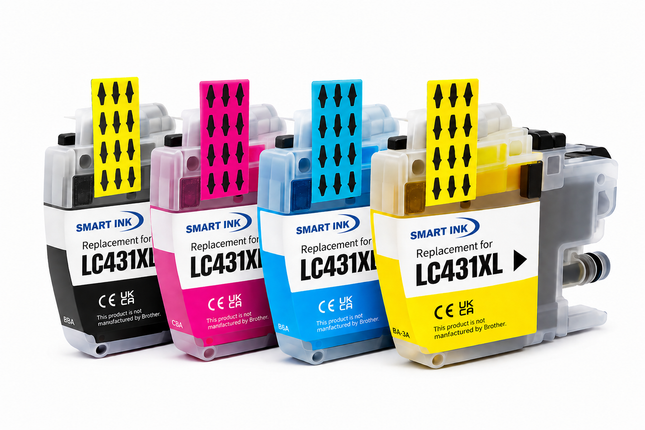 Brother LC432XL Compatible Ink Cartridges 4 Pack – Black Cyan Magenta Yellow – High Yield