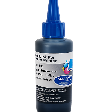 Sublimation Ink 100ml Refill Bottle BK C M Y Full Set for Epson EcoTank Printers