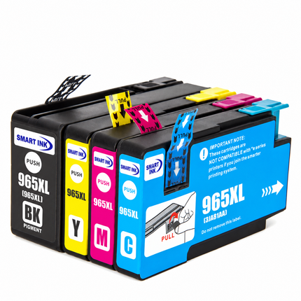 HP 965XL Black Cyan Magenta Yellow 4-Pack Compatible Ink Cartridges