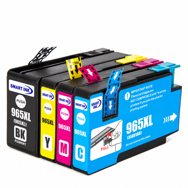 HP 965XL Black Cyan Magenta Yellow 4-Pack Compatible Ink Cartridges