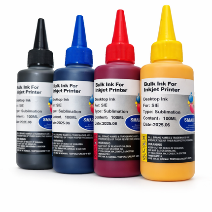 Sublimation Ink 100ml Refill Bottle BK C M Y Full Set for Epson EcoTank Printers