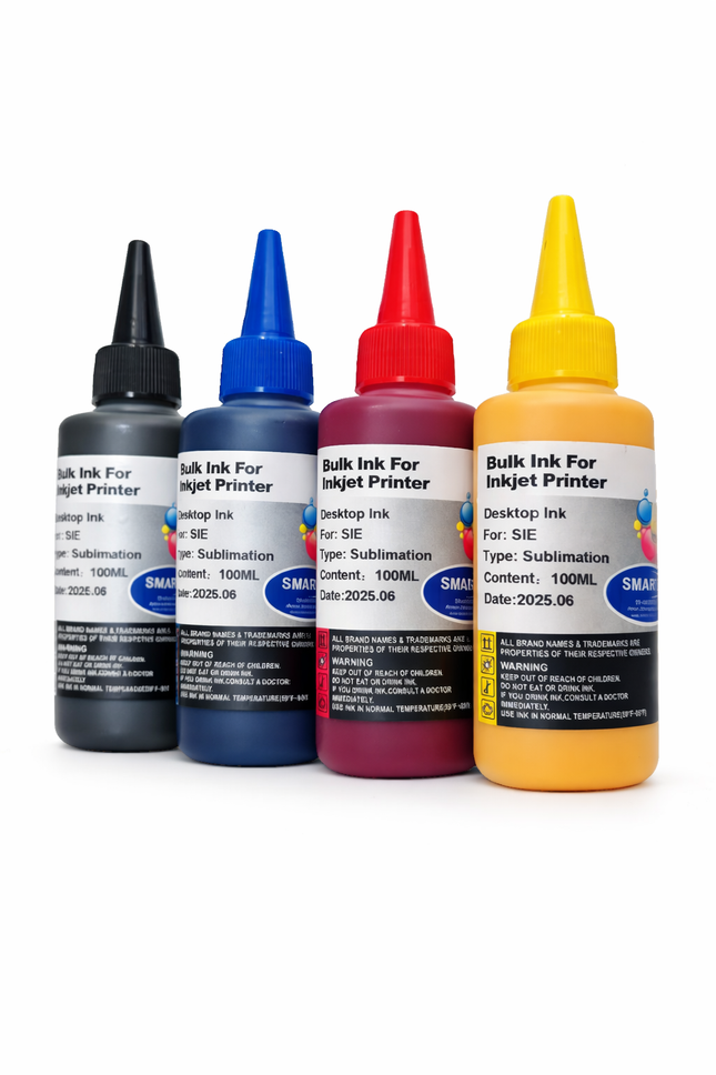 Sublimation Ink 100ml Refill Bottle BK C M Y Full Set for Epson EcoTank Printers