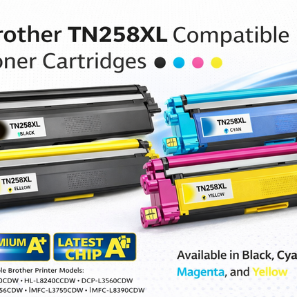 Brother MFC-L3755CDW Compatible TN258XL Toner
