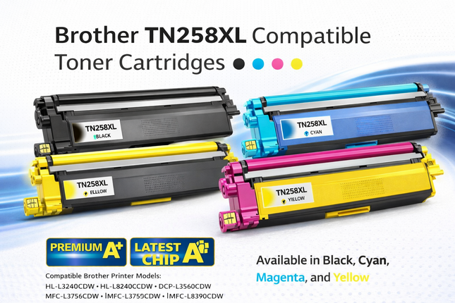 Brother HL-L8240CDW Toner Cartridge Compatible TN258XL High Yield