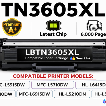 Brother TN3605XL Compatible Toner Cartridge Black High Yield HL-L5210DW MFC-L5710DW