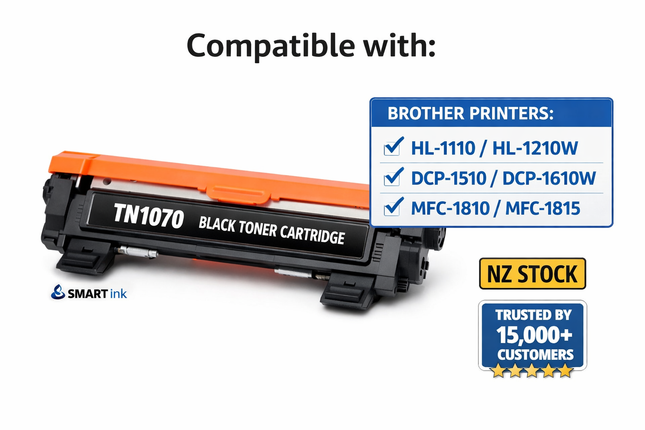 Brother DCP-1610W Toner Cartridge – Compatible TN1070 Black – High Yield Replacement
