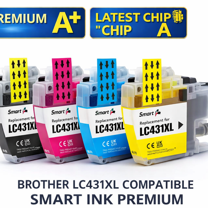 Brother LC431XL Ink Cartridge – Compatible for DCP-J1050DW & MFC-J1010DW – High Yield Ink – Black Cyan Magenta Yellow – NZ Stock