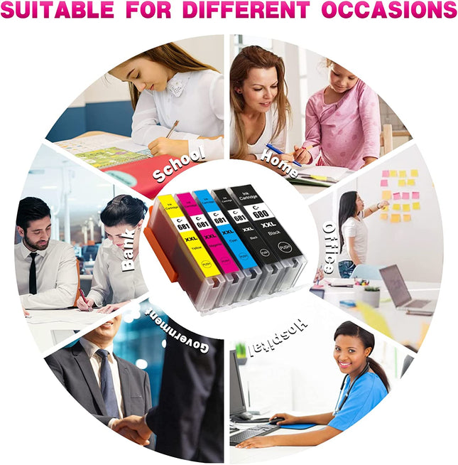 Canon PGI-680XXL / CLI-681XXL Compatible Ink Cartridges 5-Pack – Smart Ink NZ