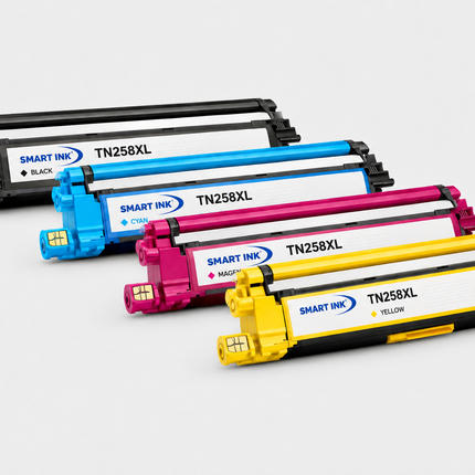 Brother TN258XL Compatible Toner Cartridges 4 Pack – Black Cyan Magenta Yellow – High Yield