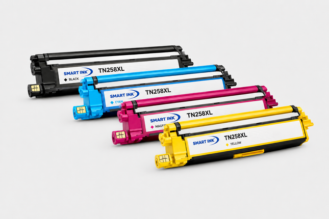 Brother TN258XL Compatible Toner Cartridges 4 Pack – Black Cyan Magenta Yellow – High Yield